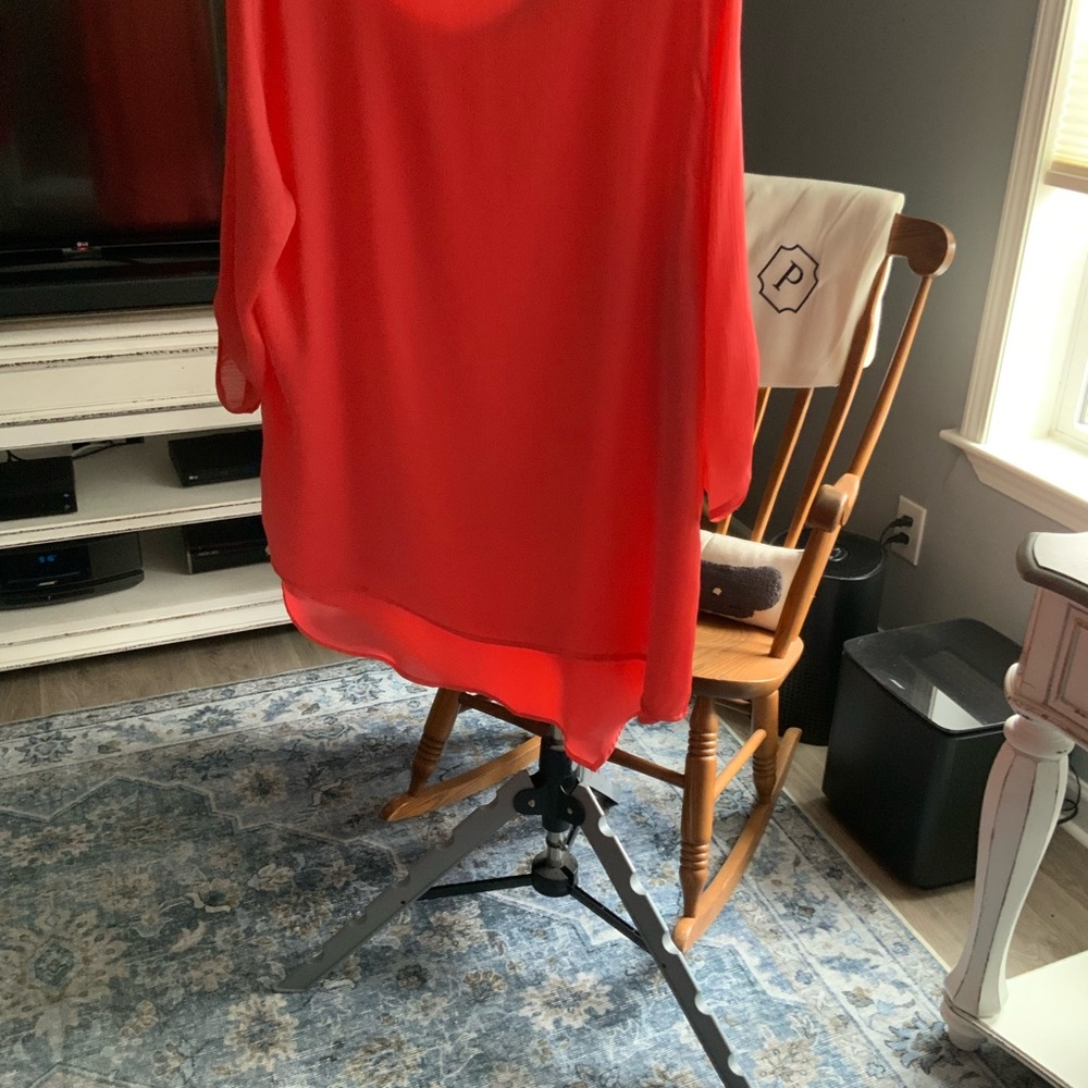 Chico's Vibrant Orange Blouse - Picture 3 of 3